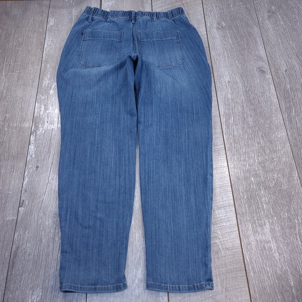 Judy Blue Pull On Jeans Womens 14W Blue Denim High Rise Patch Pocket Stretch - Picture 3 of 9